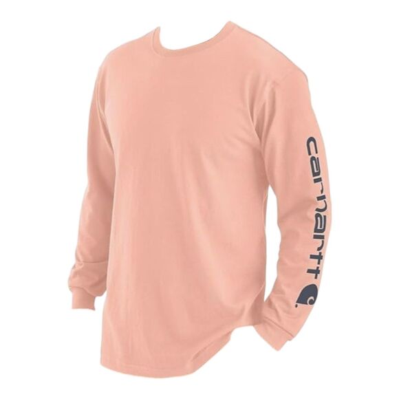 Carhartt Mens Tropical Peach TK0231-M Workwear Loose-Fit Long-Sleeve 2XL - Picture 1 of 8